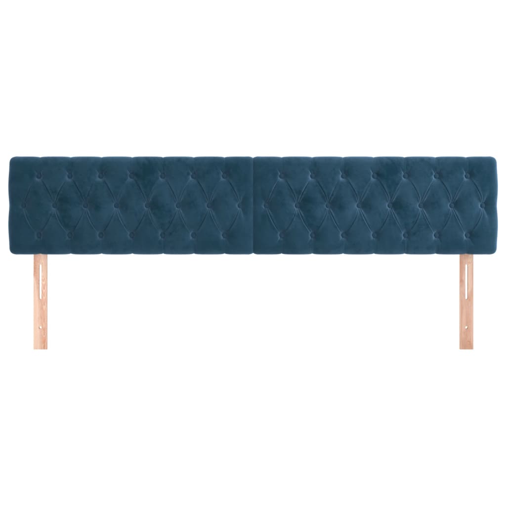 Têtes de lit 2 pcs Bleu foncé 90x7x78/88 cm Velours Têtes et pieds de lit vidaXL   