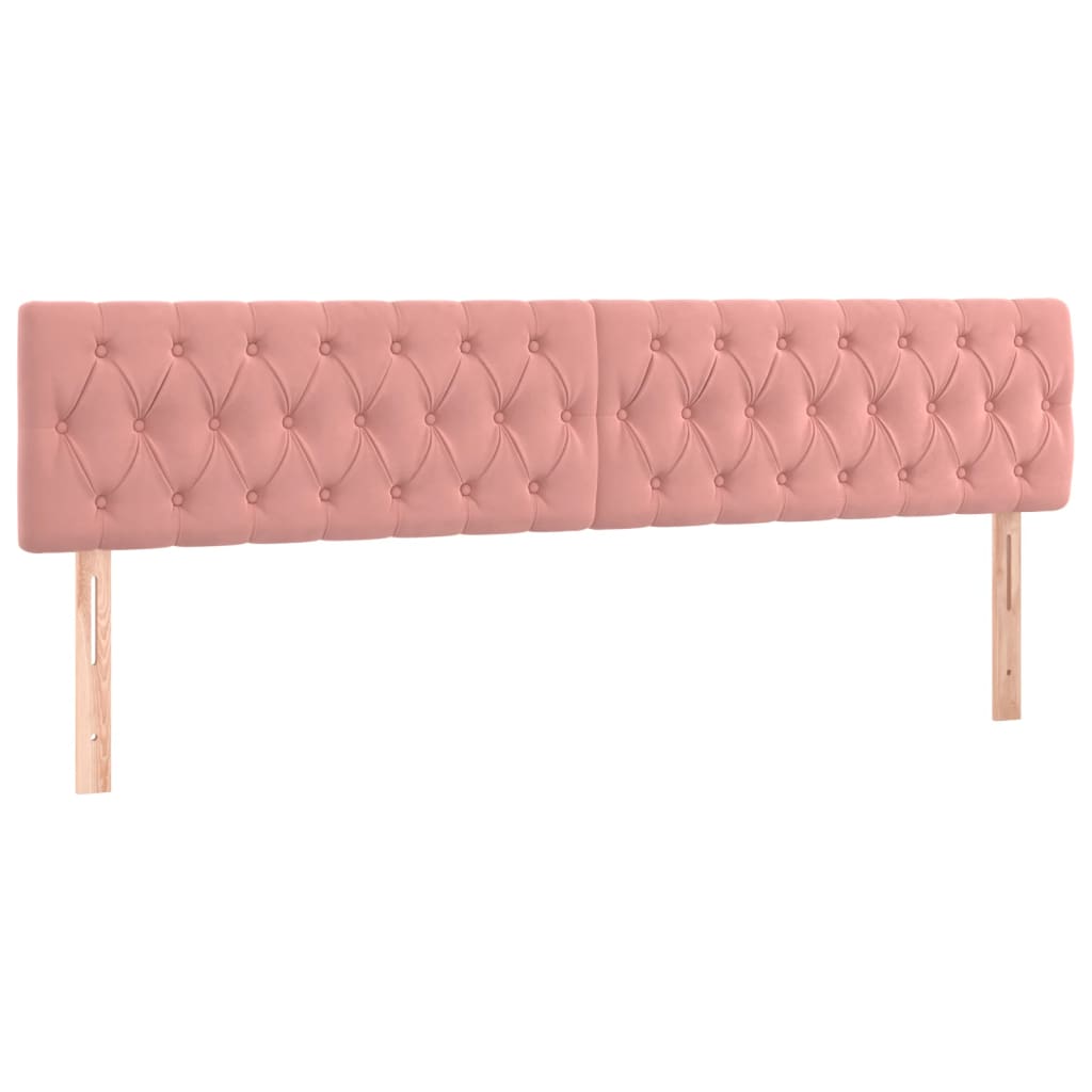 Têtes de lit 2 pcs Rose 90x7x78/88 cm Velours Têtes et pieds de lit vidaXL   