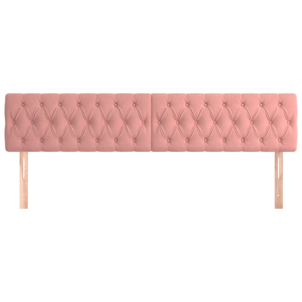 Têtes de lit 2 pcs Rose 90x7x78/88 cm Velours Têtes et pieds de lit vidaXL   