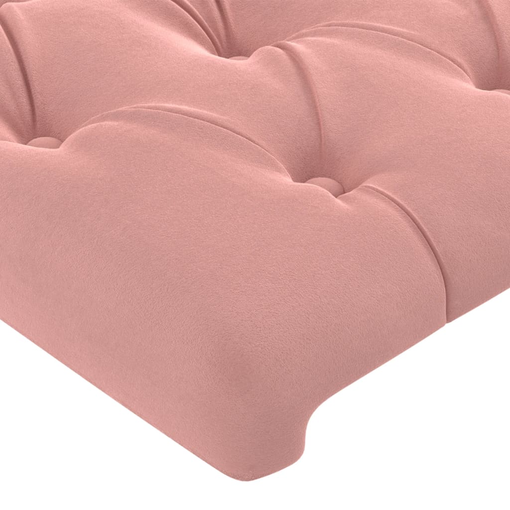 Têtes de lit 2 pcs Rose 90x7x78/88 cm Velours Têtes et pieds de lit vidaXL   