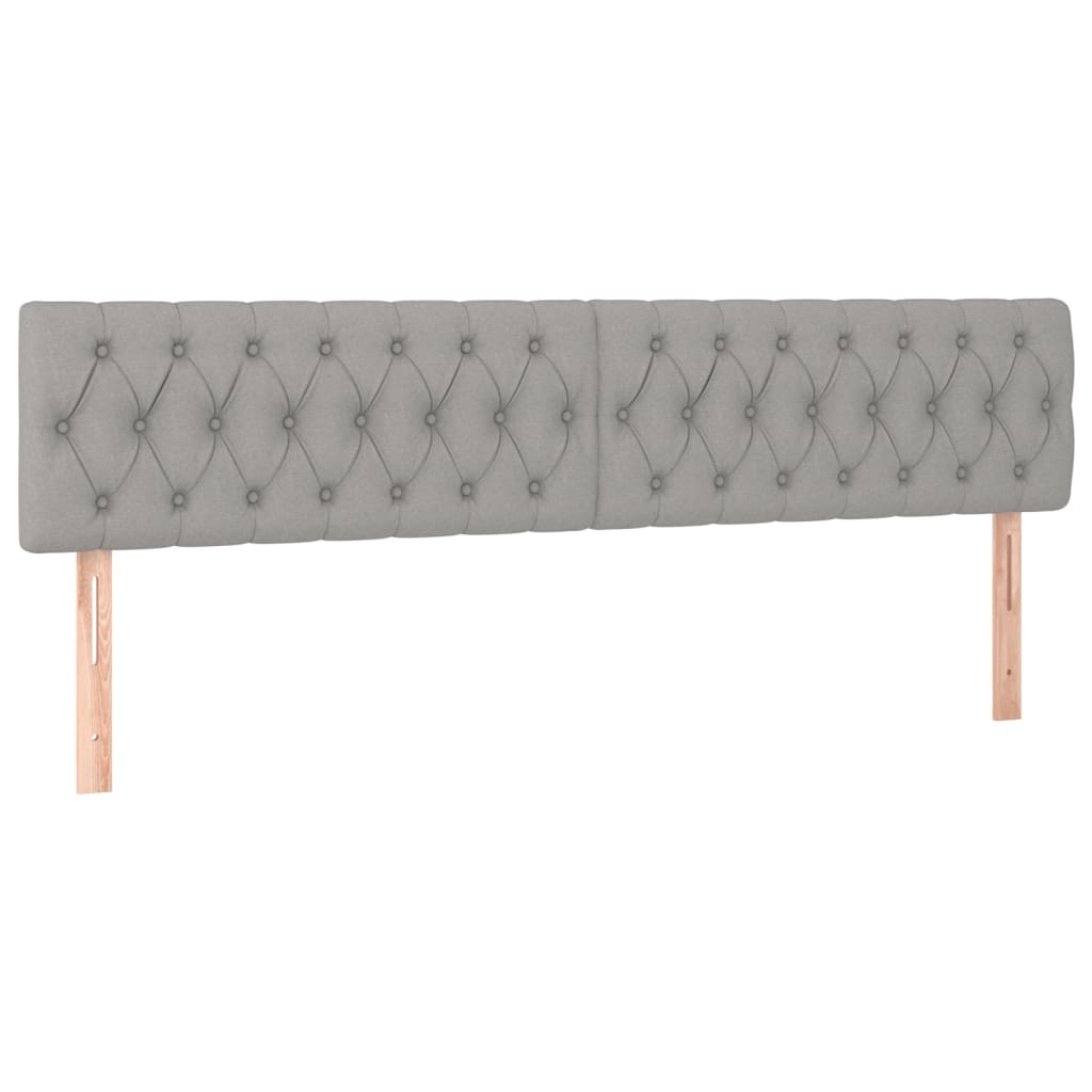 Têtes de lit 2 pcs Gris clair 100x7x78/88 cm Tissu Têtes et pieds de lit vidaXL   