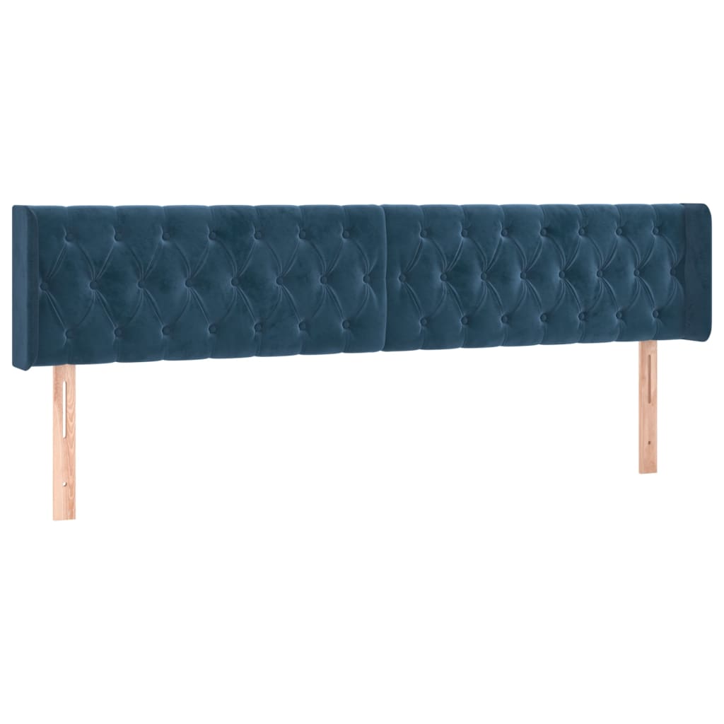 Têtes de lit 2 pcs Bleu foncé 100x7x78/88 cm Velours Têtes et pieds de lit vidaXL   