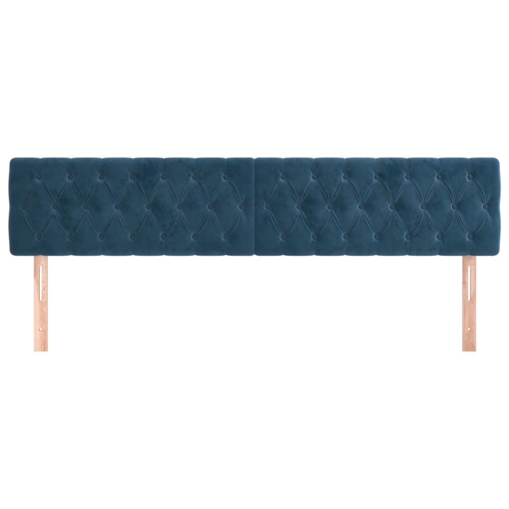 Têtes de lit 2 pcs Bleu foncé 100x7x78/88 cm Velours Têtes et pieds de lit vidaXL   