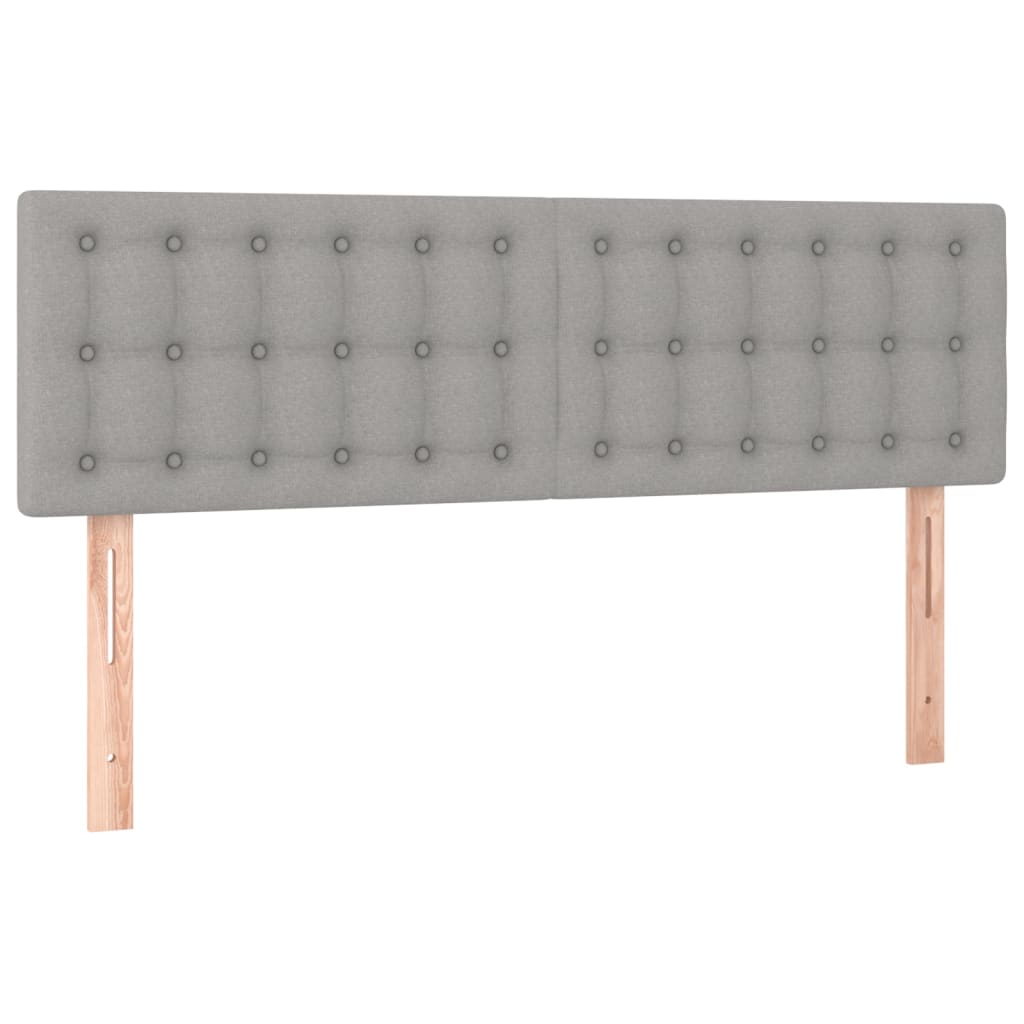 Têtes de lit 2 pcs Gris clair 72x5x78/88 cm Tissu Têtes et pieds de lit vidaXL   