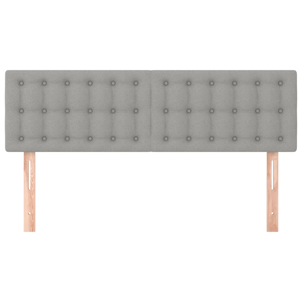 Têtes de lit 2 pcs Gris clair 72x5x78/88 cm Tissu Têtes et pieds de lit vidaXL   