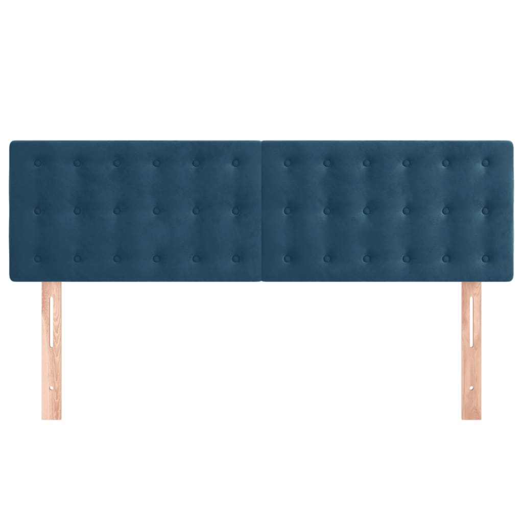 Têtes de lit 2 pcs Bleu foncé 72x5x78/88 cm Velours Têtes et pieds de lit vidaXL   