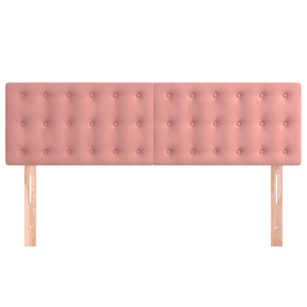 Têtes de lit 2 pcs Rose 72x5x78/88 cm Velours Têtes et pieds de lit vidaXL   