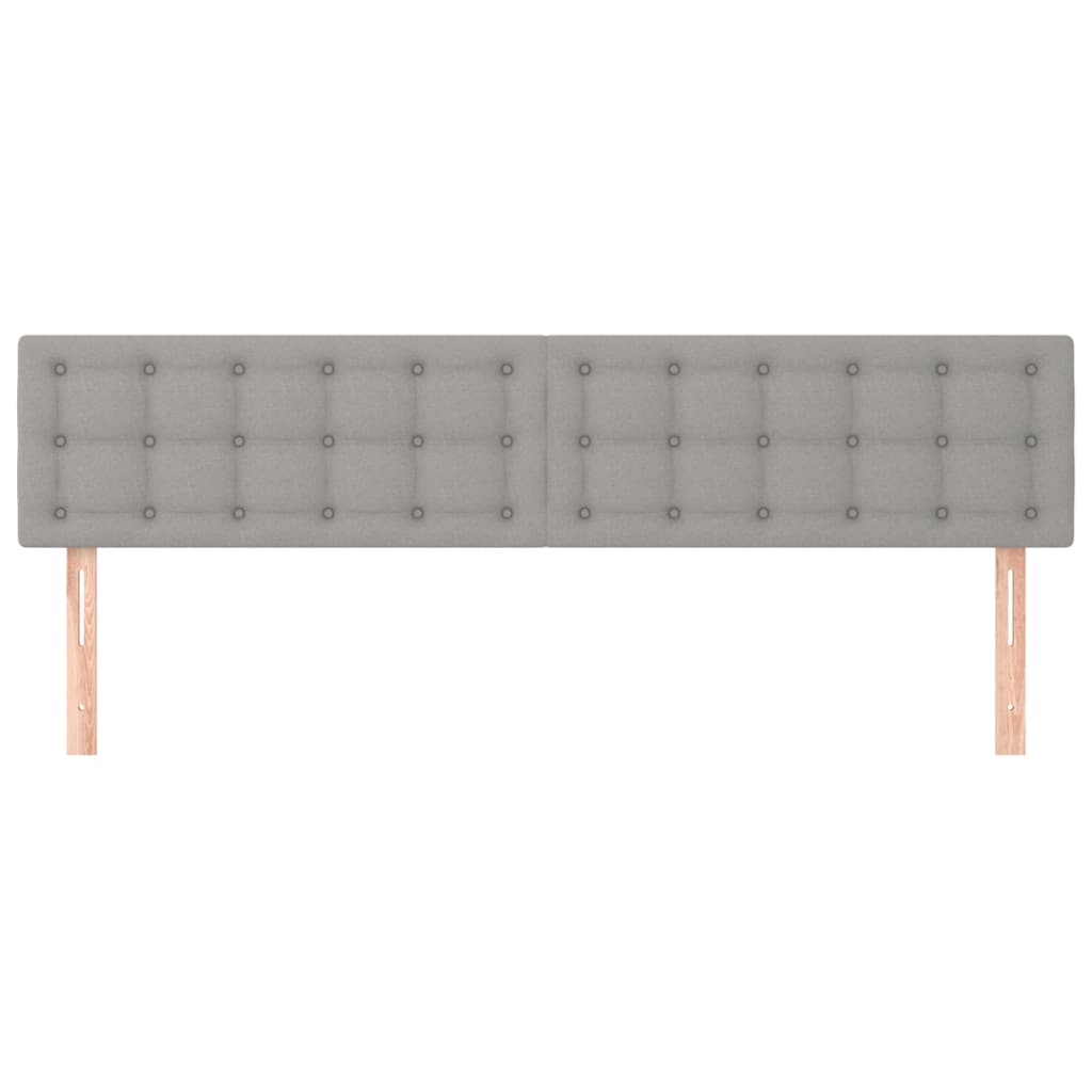 Têtes de lit 2 pcs Gris clair 80x5x78/88 cm Tissu Têtes et pieds de lit vidaXL   