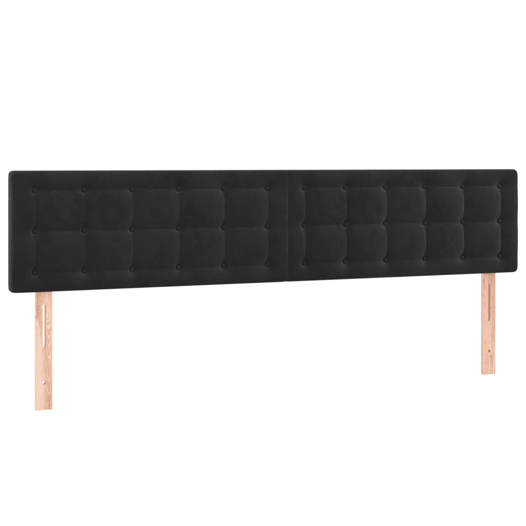 Têtes de lit 2 pcs Noir 90x5x78/88 cm Velours Têtes et pieds de lit vidaXL   