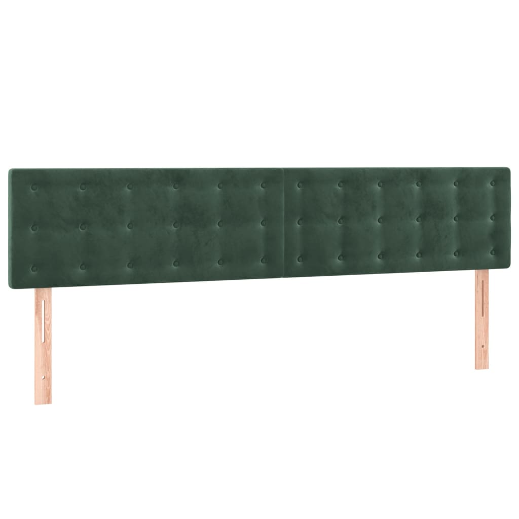 Têtes de lit 2 pcs Vert foncé 90x5x78/88 cm Velours Têtes et pieds de lit vidaXL   