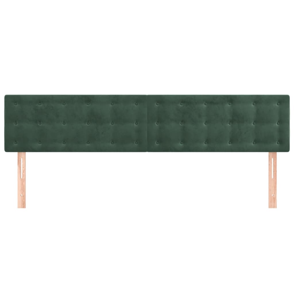 Têtes de lit 2 pcs Vert foncé 90x5x78/88 cm Velours Têtes et pieds de lit vidaXL   