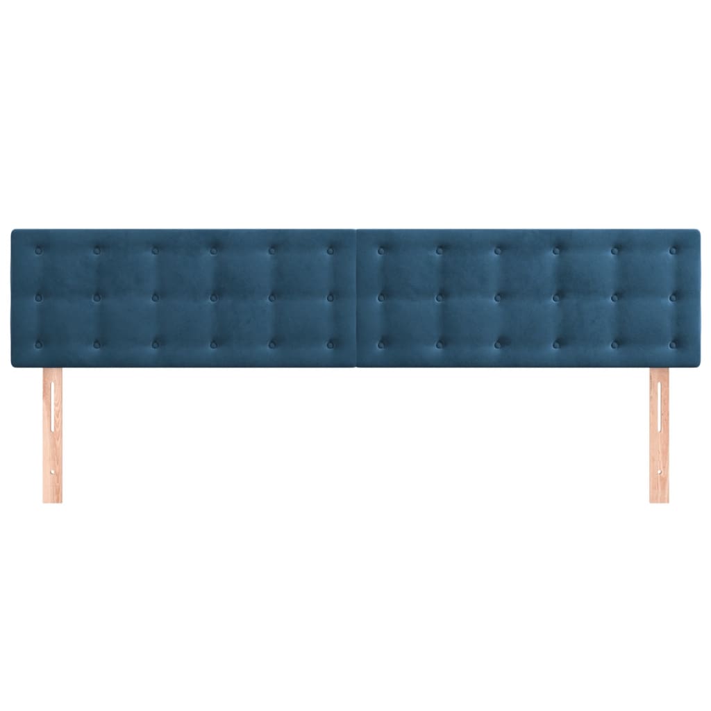 Têtes de lit 2 pcs Bleu foncé 90x5x78/88 cm Velours Têtes et pieds de lit vidaXL   