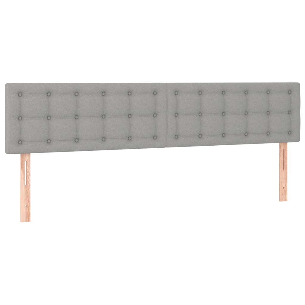 Têtes de lit 2 pcs Gris clair 100x5x78/88 cm Tissu Têtes et pieds de lit vidaXL   