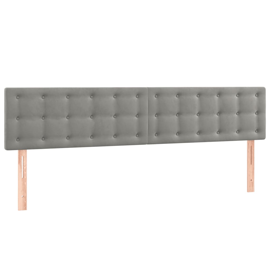 Têtes de lit 2 pcs Gris clair 100x5x78/88 cm Velours Têtes et pieds de lit vidaXL   