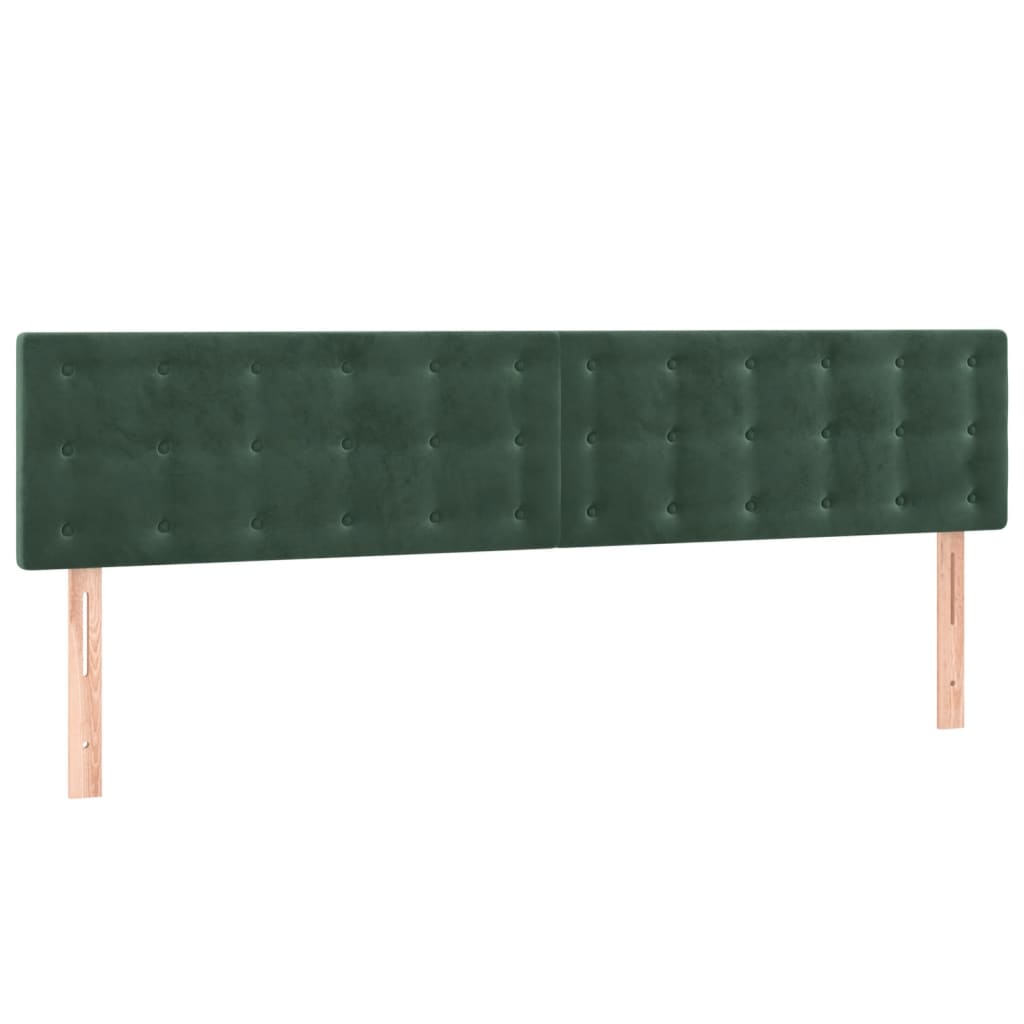 Têtes de lit 2 pcs Vert foncé 100x5x78/88 cm Velours Têtes et pieds de lit vidaXL   