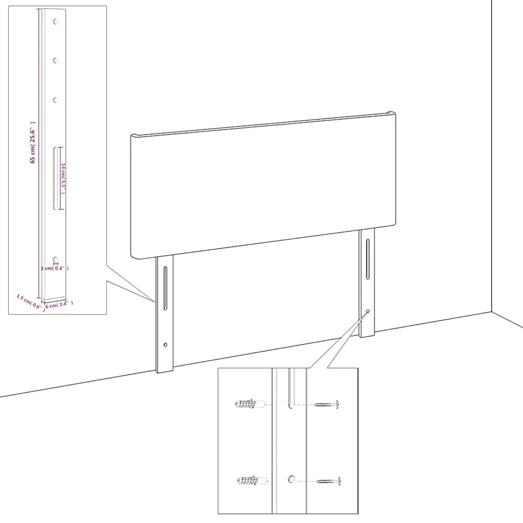 Têtes de lit 2 pcs Vert foncé 100x5x78/88 cm Velours Têtes et pieds de lit vidaXL   