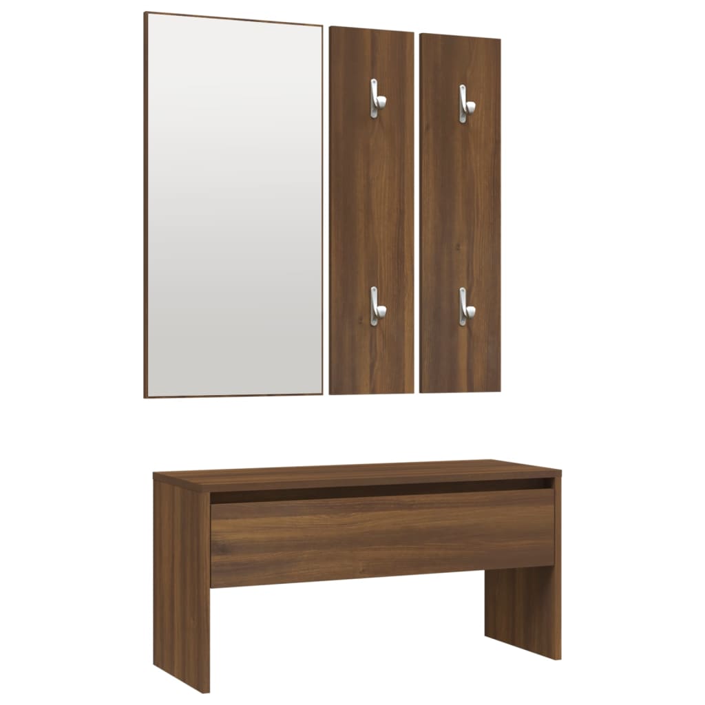 Ensemble de meubles de couloir Chêne marron Bois d'ingénierie Armoires vidaXL