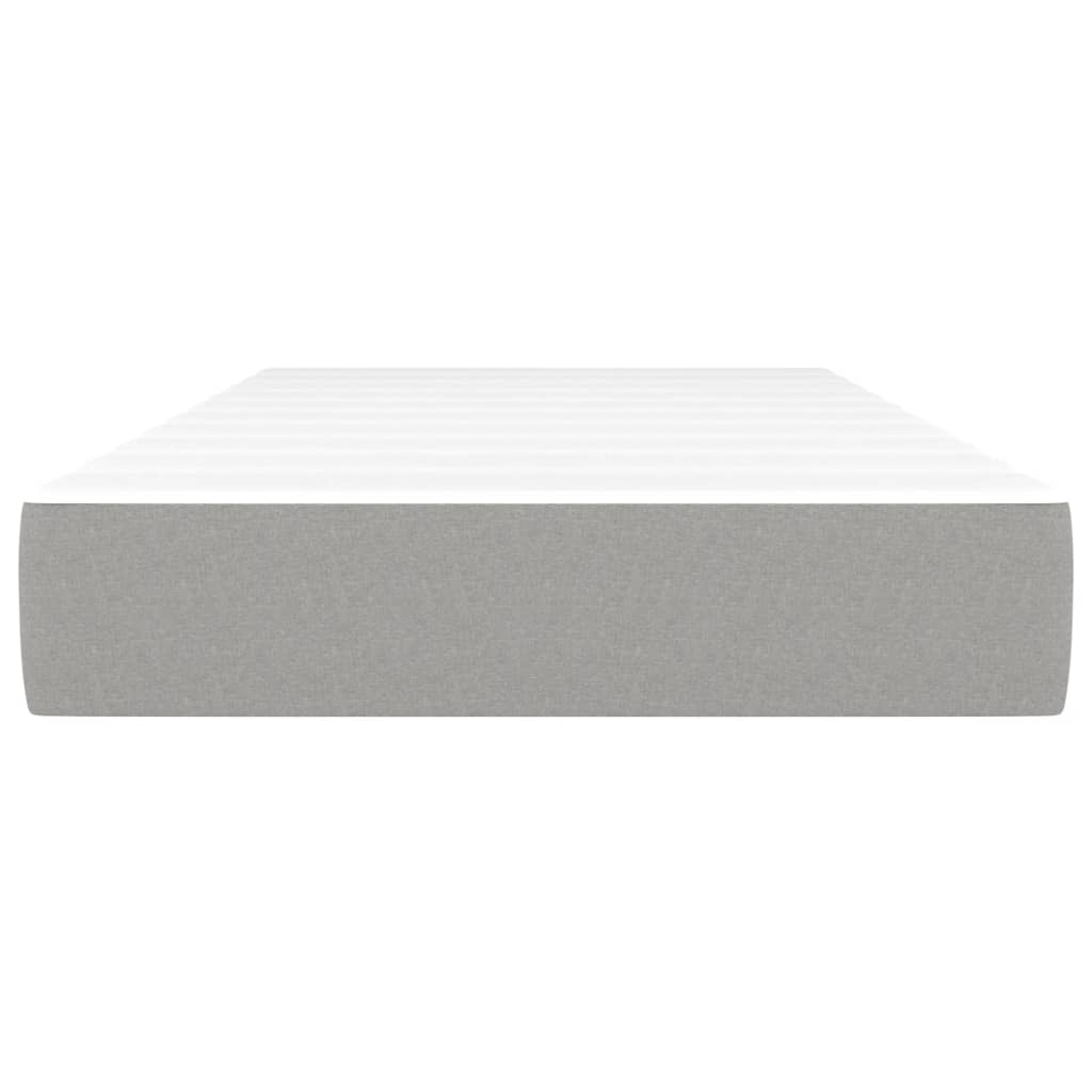 Matelas de lit à ressorts ensachés Gris clair 80x200x20cm Tissu Matelas vidaXL   