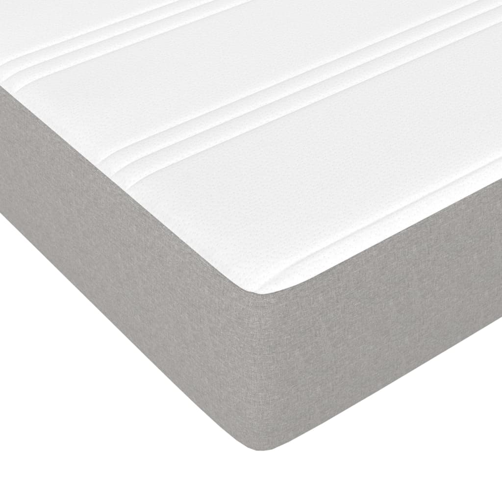 Matelas de lit à ressorts ensachés Gris clair 80x200x20cm Tissu Matelas vidaXL   