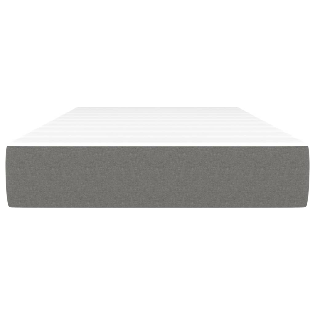 Matelas de lit à ressorts ensachés Gris foncé 80x200x20cm Tissu Matelas vidaXL