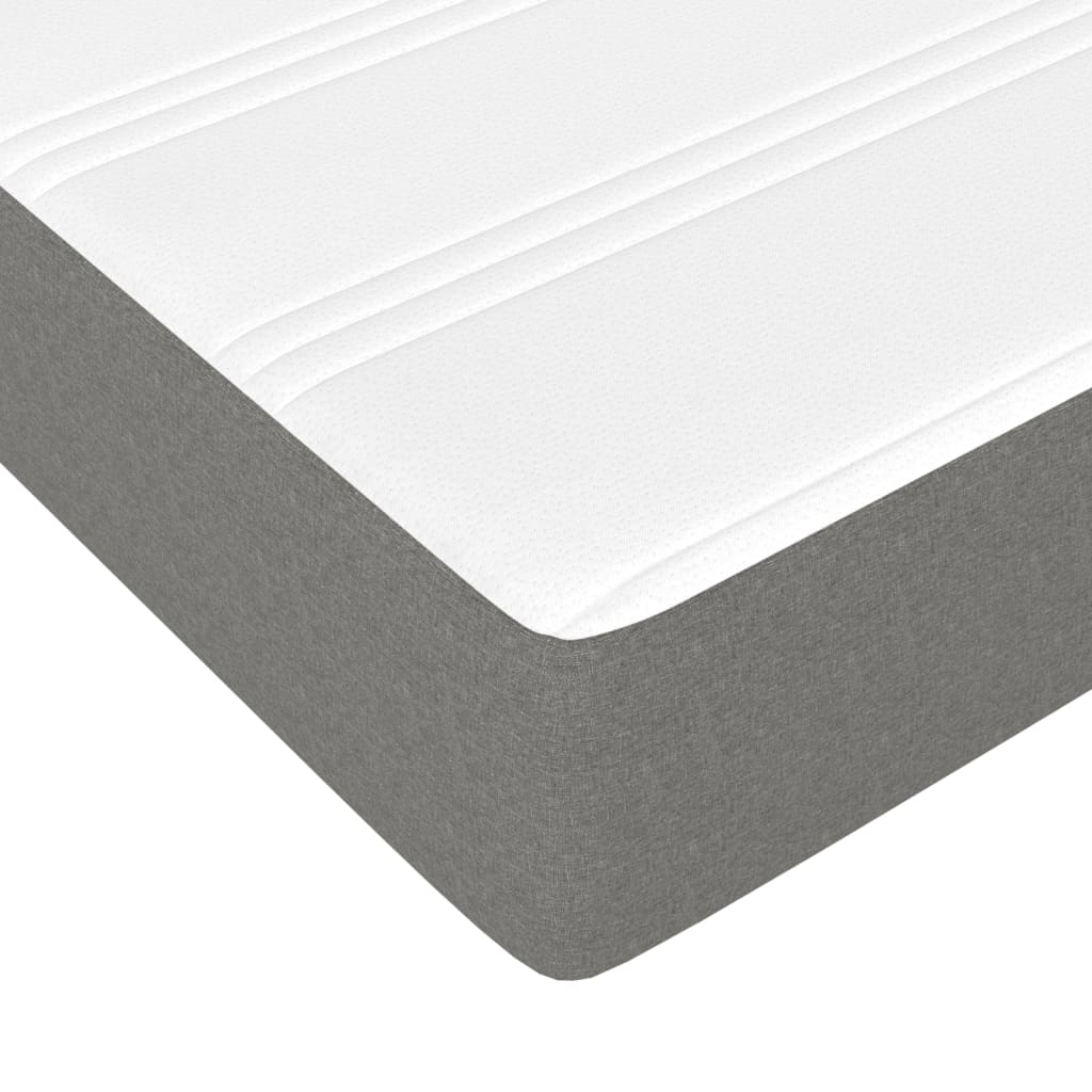 Matelas de lit à ressorts ensachés Gris foncé 80x200x20cm Tissu Matelas vidaXL