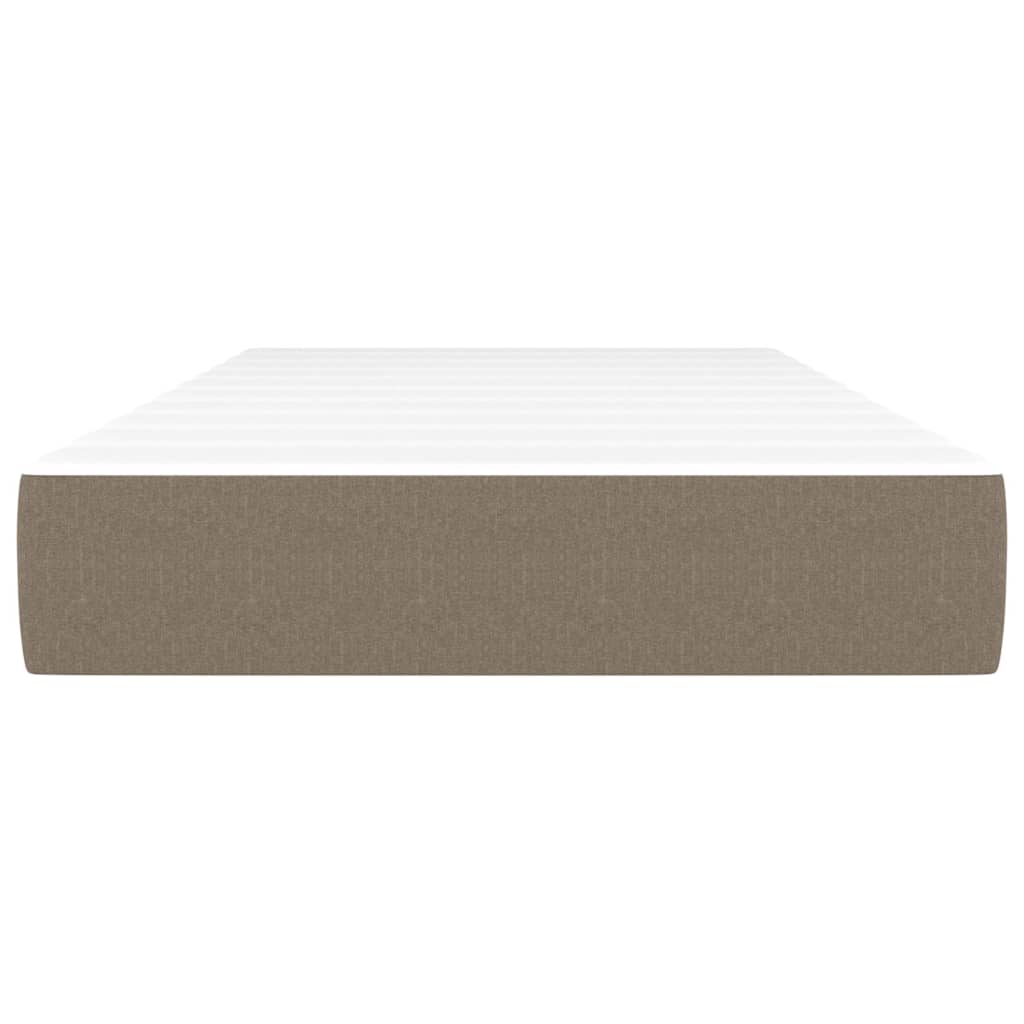 Matelas de lit à ressorts ensachés Taupe 80x200x20 cm Tissu Matelas vidaXL