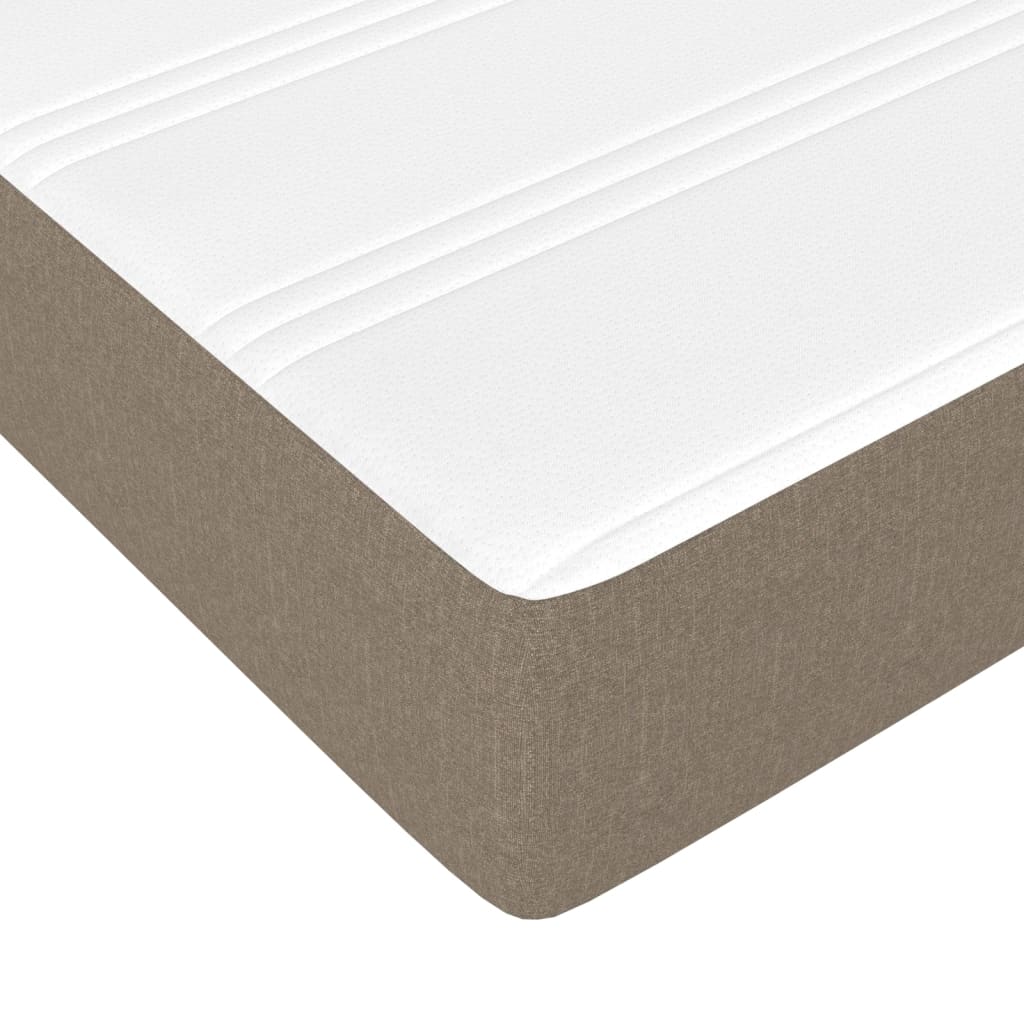 Matelas de lit à ressorts ensachés Taupe 80x200x20 cm Tissu Matelas vidaXL