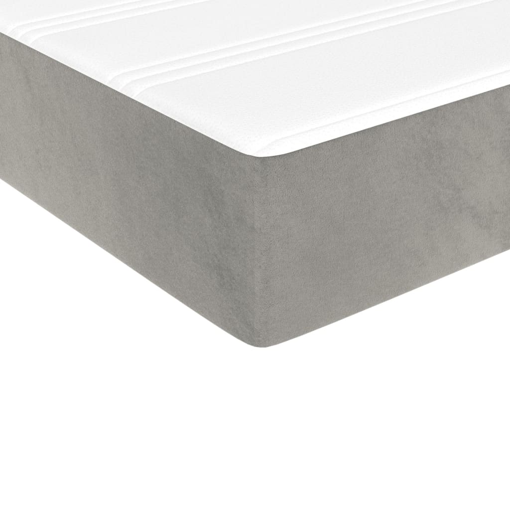 Matelas de lit à ressorts ensachés Gris clair 90x200x20 cm Matelas vidaXL