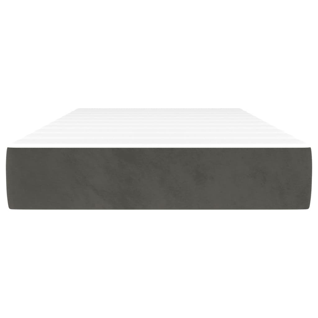 Matelas de lit à ressorts ensachés Gris foncé 90x200x20 cm Matelas vidaXL