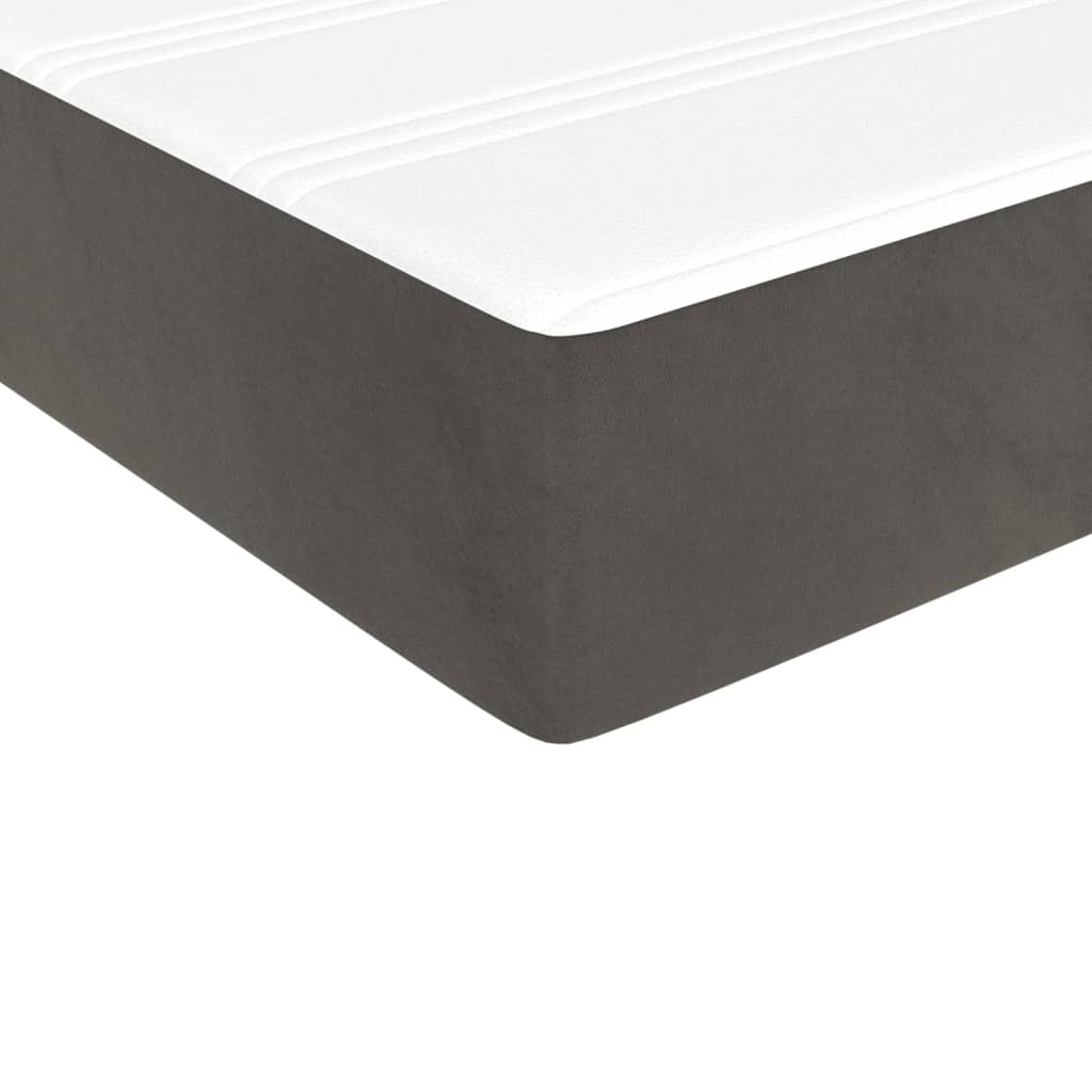 Matelas de lit à ressorts ensachés Gris foncé 90x200x20 cm Matelas vidaXL