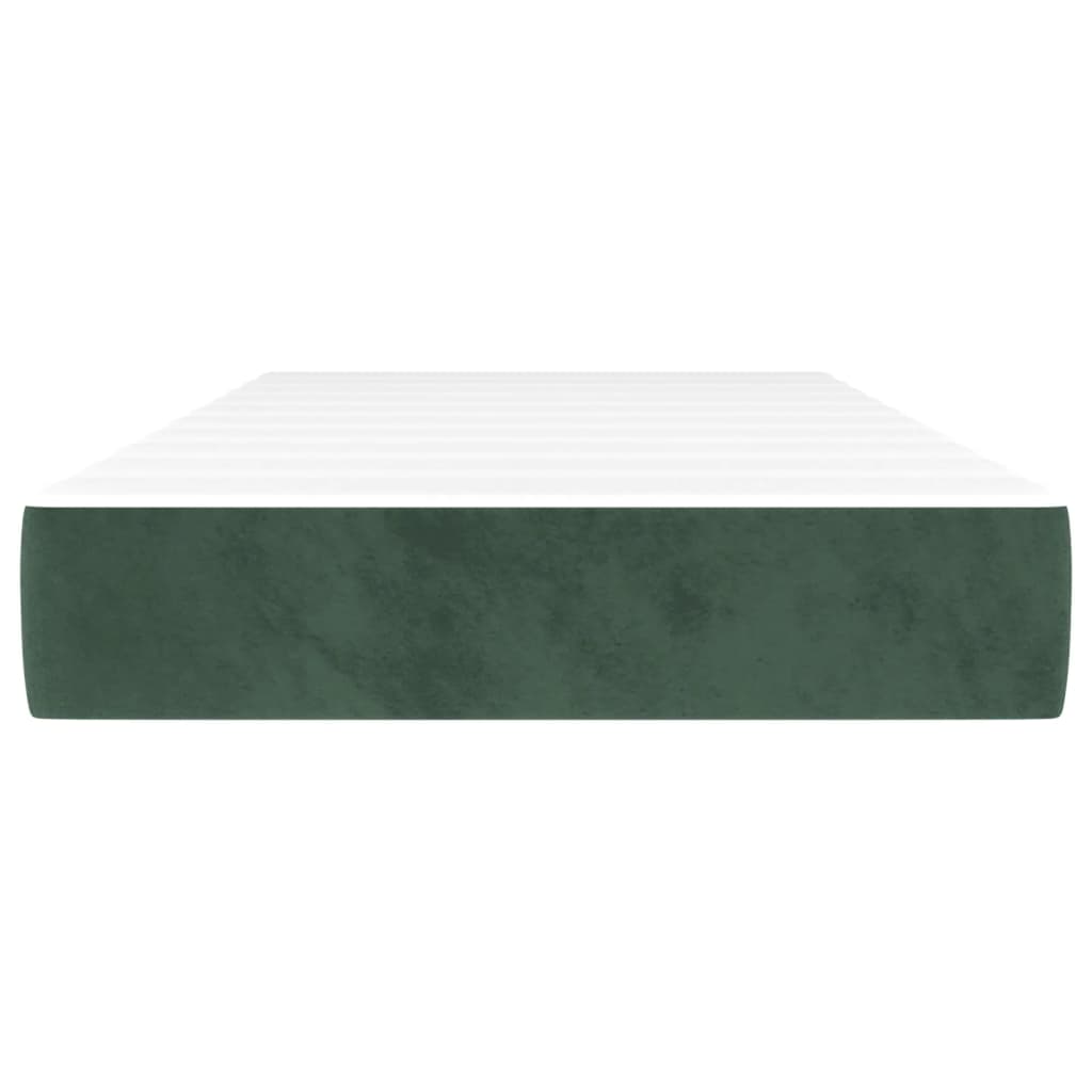 Matelas de lit à ressorts ensachés Vert foncé 90x200x20 cm Matelas vidaXL