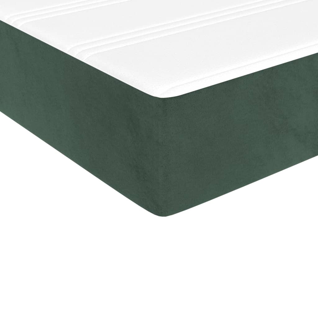 Matelas de lit à ressorts ensachés Vert foncé 90x200x20 cm Matelas vidaXL