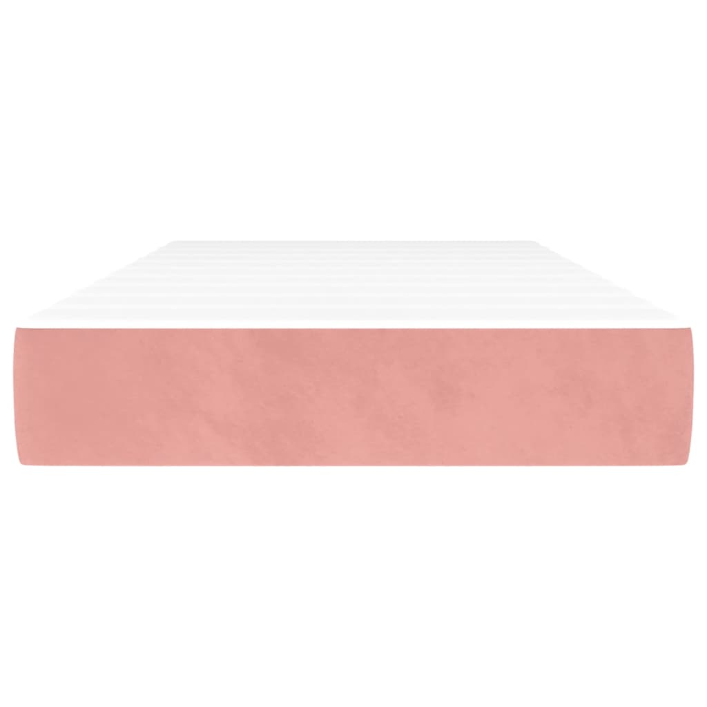 Matelas de lit à ressorts ensachés Rose 90x200x20 cm Velours Matelas vidaXL