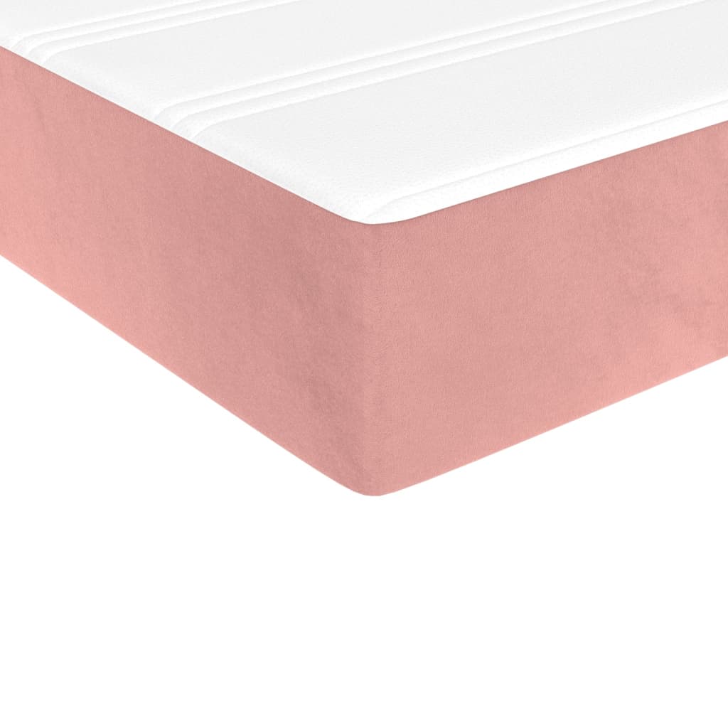 Matelas de lit à ressorts ensachés Rose 90x200x20 cm Velours Matelas vidaXL