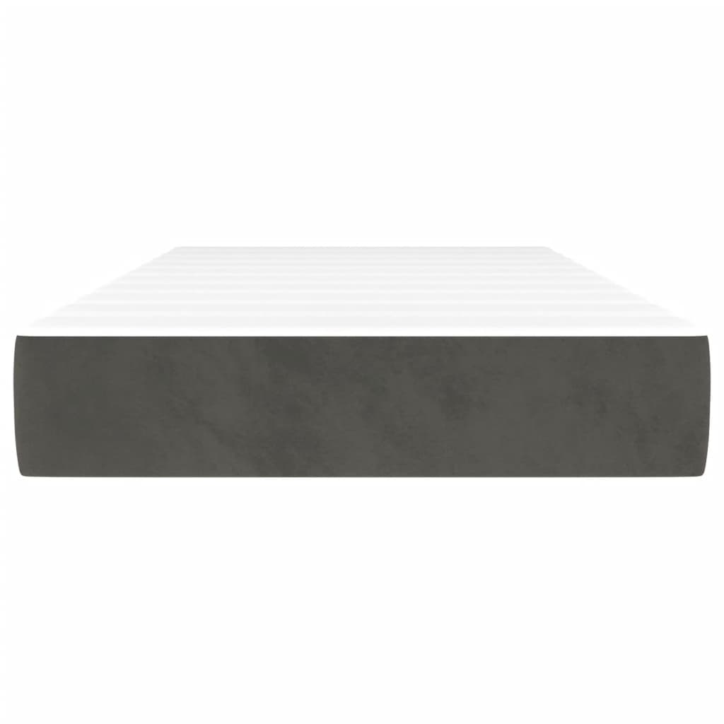 Matelas de lit à ressorts ensachés Gris foncé 100x200x20 cm Matelas vidaXL   