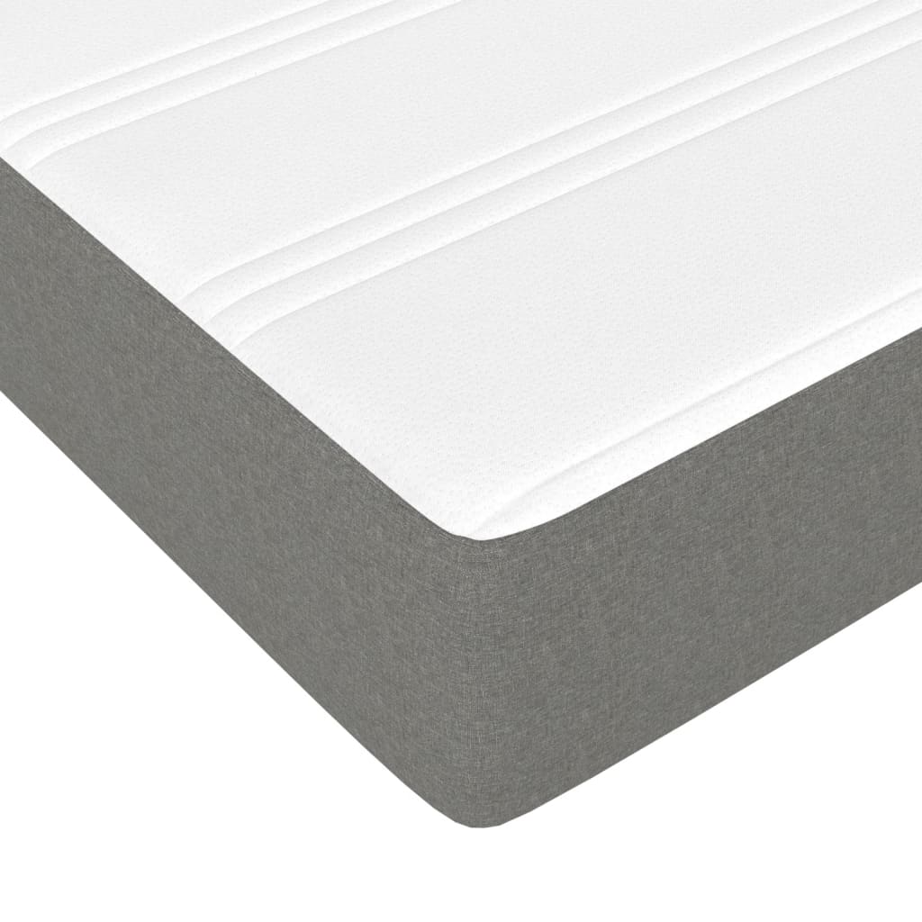 Matelas de lit à ressorts ensachés Gris foncé 120x200x20 cm Matelas vidaXL