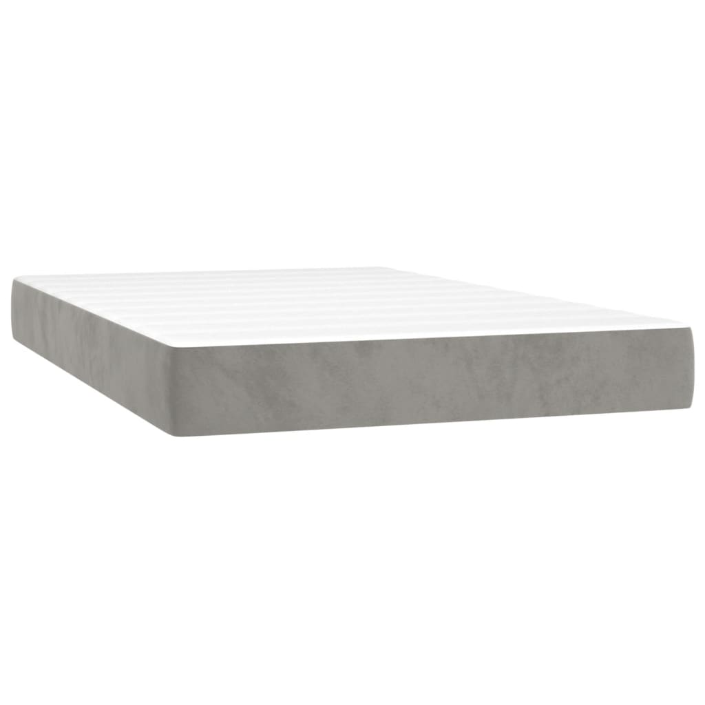 Matelas de lit à ressorts ensachés Gris clair 120x200x20 cm Matelas vidaXL