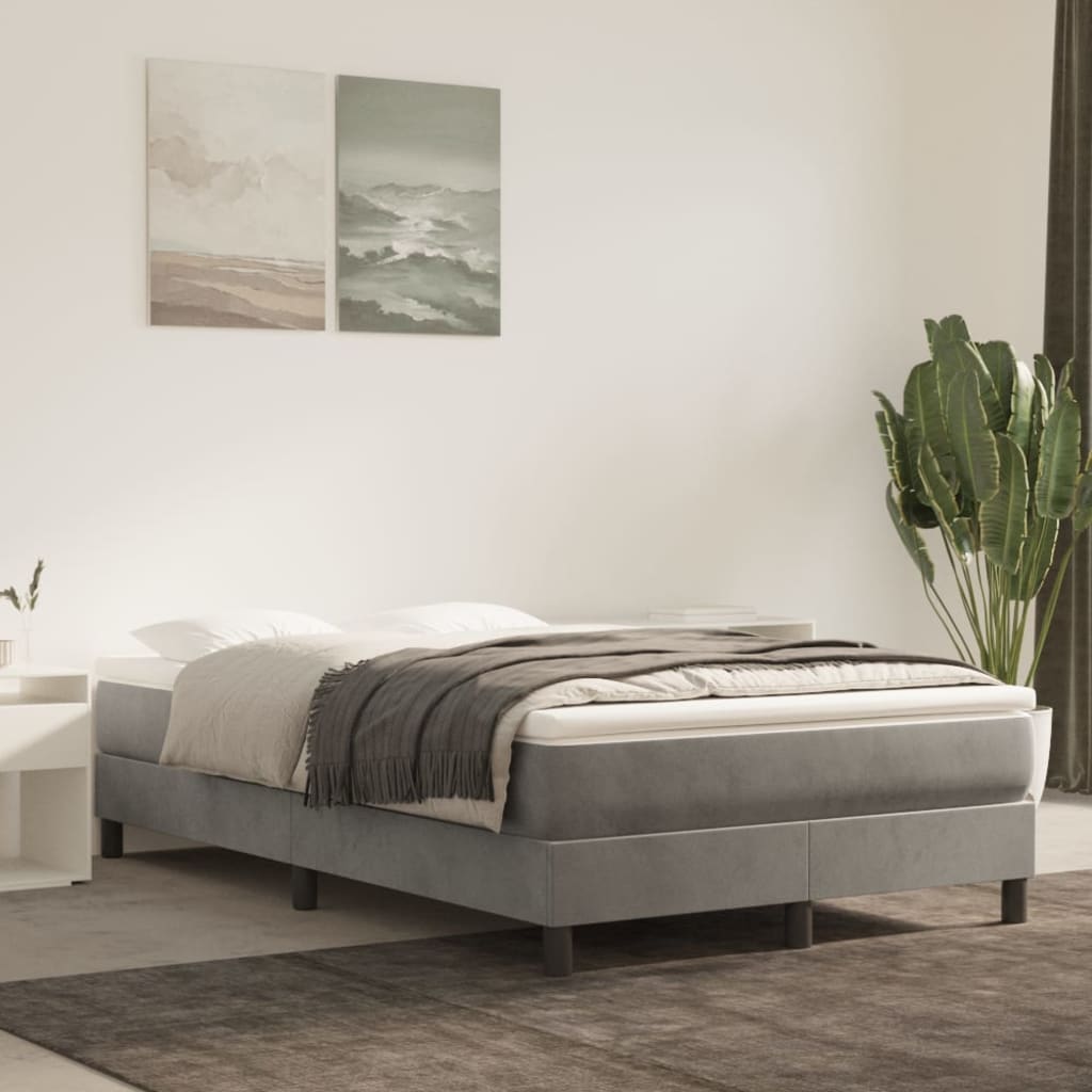 Matelas de lit à ressorts ensachés Gris clair 120x200x20 cm Matelas vidaXL