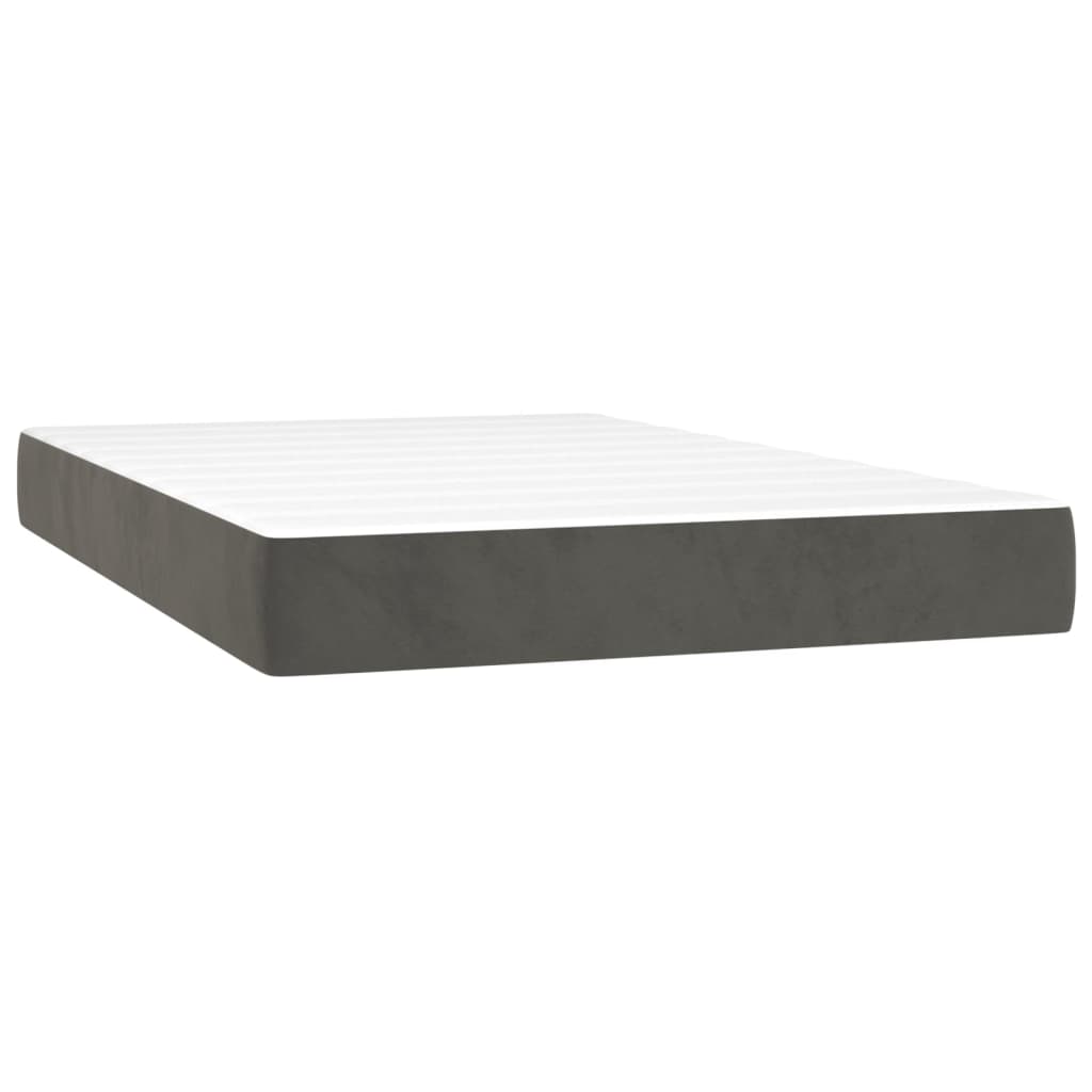 Matelas de lit à ressorts ensachés Gris foncé 120x200x20 cm Matelas vidaXL