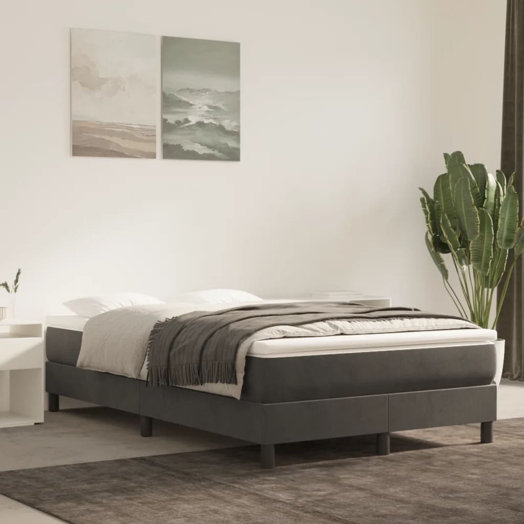 Matelas de lit à ressorts ensachés Gris foncé 120x200x20 cm Matelas vidaXL