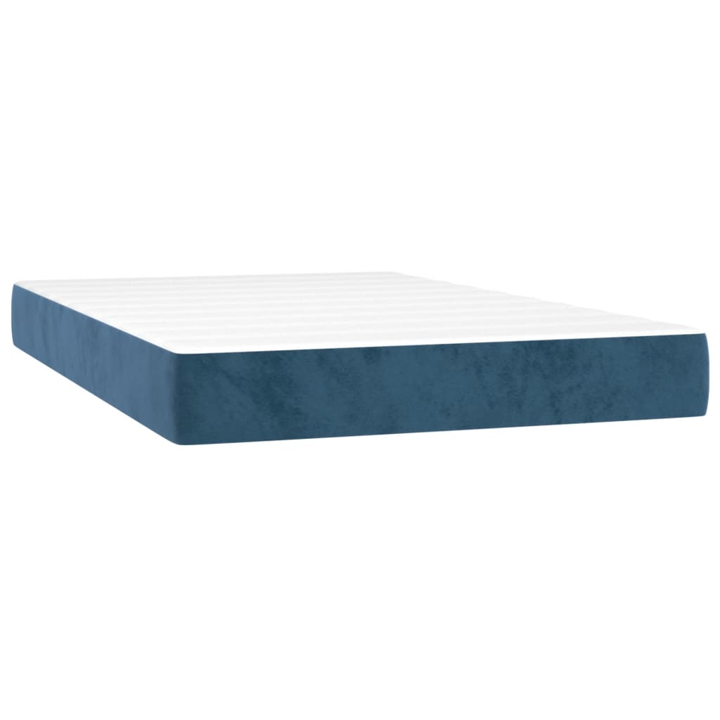 Matelas de lit à ressorts ensachés Bleu foncé 120x200x20 cm Matelas vidaXL