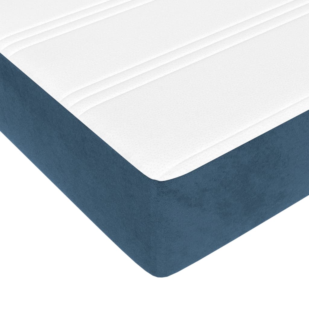 Matelas de lit à ressorts ensachés Bleu foncé 120x200x20 cm Matelas vidaXL