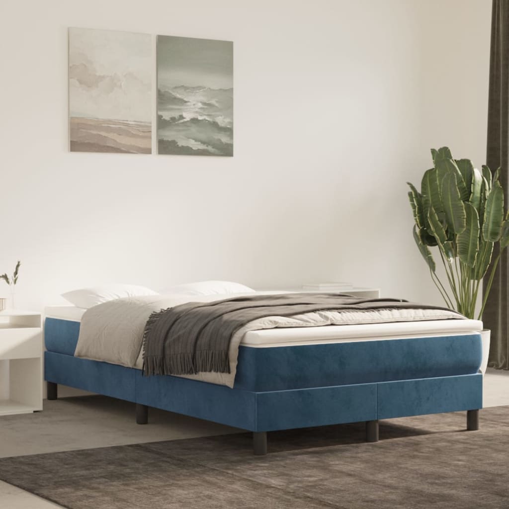 Matelas de lit à ressorts ensachés Bleu foncé 120x200x20 cm Matelas vidaXL