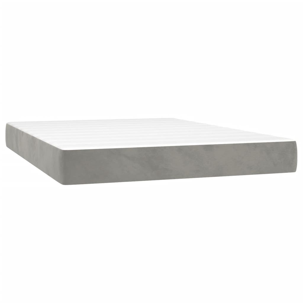 Matelas de lit à ressorts ensachés Gris clair 140x190x20 cm Matelas vidaXL