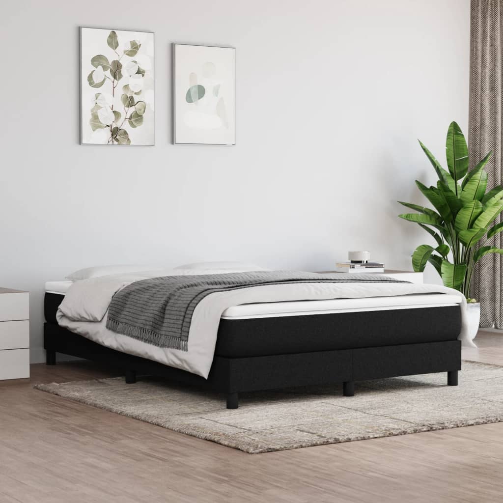 Matelas de lit à ressorts ensachés Noir 140x200x20 cm Tissu Matelas vidaXL