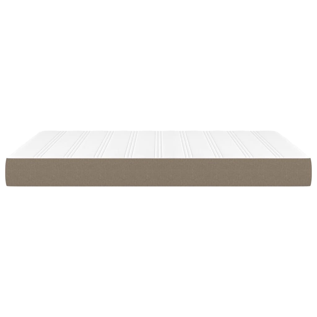 Matelas de lit à ressorts ensachés Taupe 140x200x20 cm Tissu Matelas vidaXL