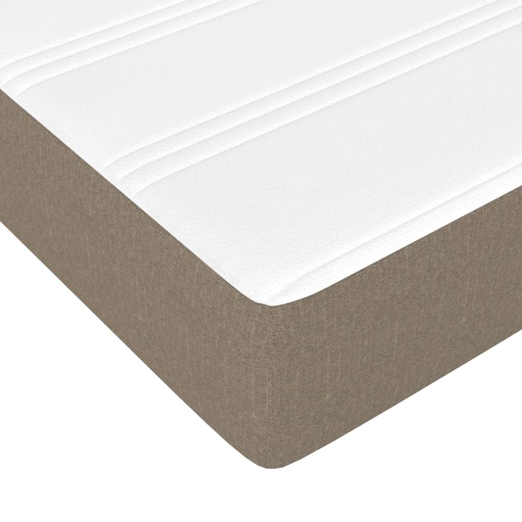 Matelas de lit à ressorts ensachés Taupe 140x200x20 cm Tissu Matelas vidaXL