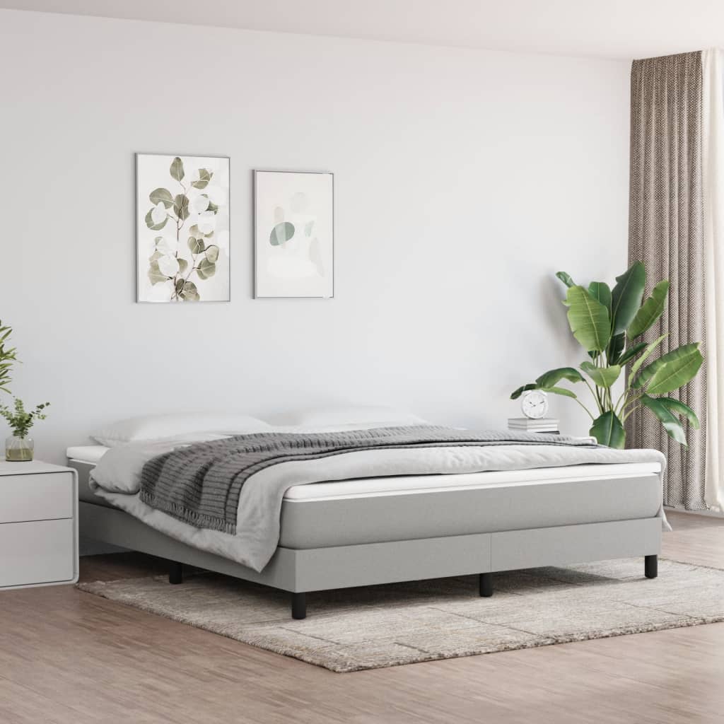 Matelas de lit à ressorts ensachés Gris clair 160x200x20 cm Matelas vidaXL