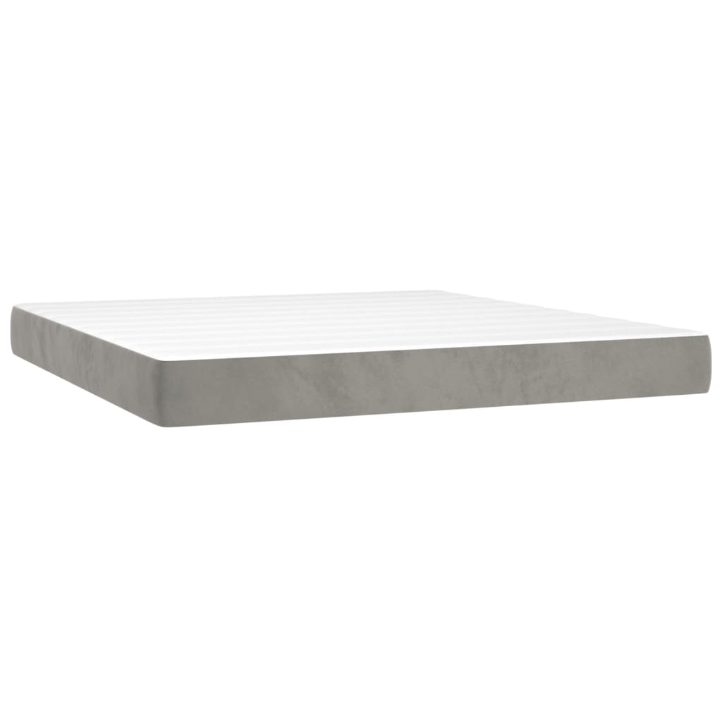 Matelas de lit à ressorts ensachés Gris clair 180x200x20 cm Matelas vidaXL