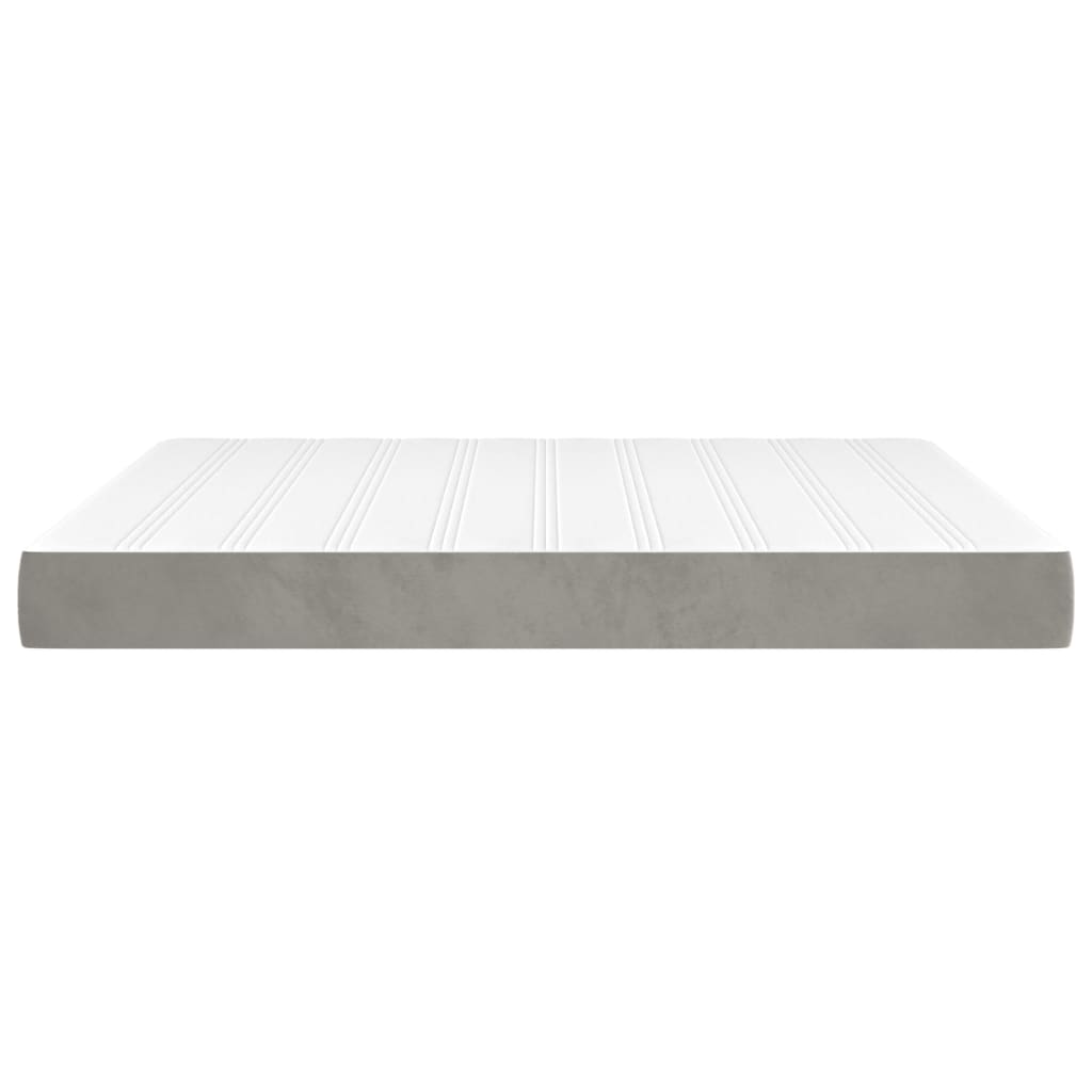 Matelas de lit à ressorts ensachés Gris clair 180x200x20 cm Matelas vidaXL